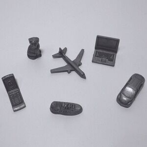 Monopoly Here And Now 2006 Pewter Replacement Game Tokens Lot Of 6 Pieces Dog